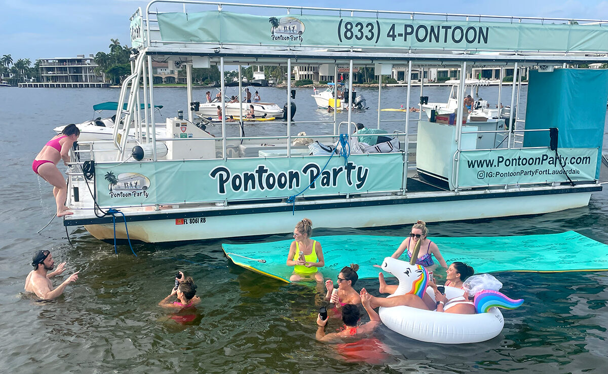2 hour pontoon party rental