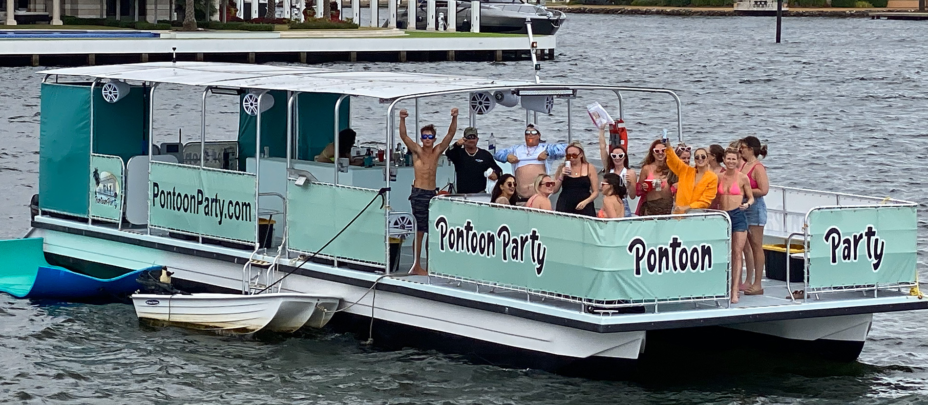 bahama mamma 53' pontoon party boat charter rental in fort lauderdale